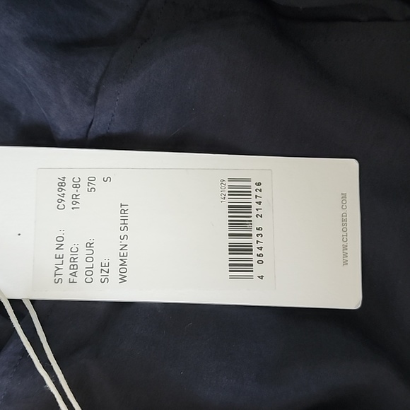 Closed Navy Silk Blouse - Picture 8 of 9